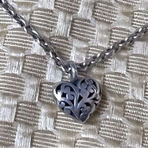 Lois Hill Mini-Heart Silver Necklace